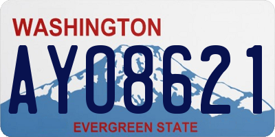 WA license plate AYO8621