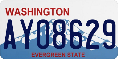 WA license plate AYO8629