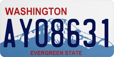WA license plate AYO8631