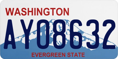 WA license plate AYO8632