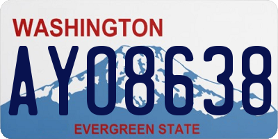 WA license plate AYO8638