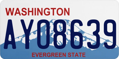 WA license plate AYO8639
