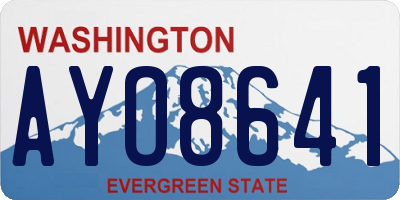 WA license plate AYO8641