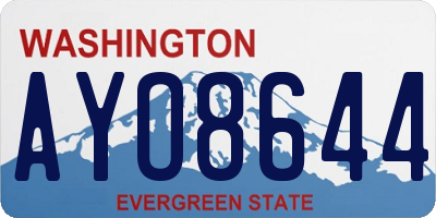 WA license plate AYO8644