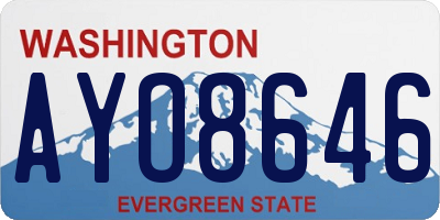 WA license plate AYO8646