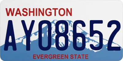 WA license plate AYO8652