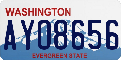 WA license plate AYO8656
