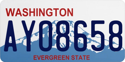 WA license plate AYO8658