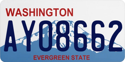 WA license plate AYO8662