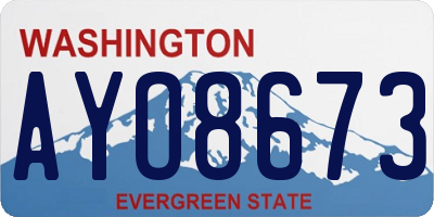 WA license plate AYO8673