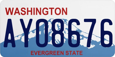WA license plate AYO8676