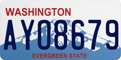 WA license plate AYO8679