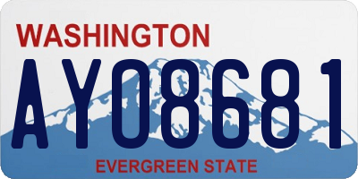 WA license plate AYO8681