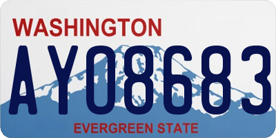 WA license plate AYO8683