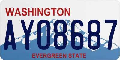 WA license plate AYO8687
