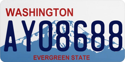 WA license plate AYO8688