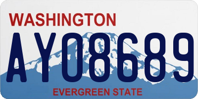 WA license plate AYO8689