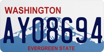 WA license plate AYO8694