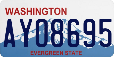 WA license plate AYO8695