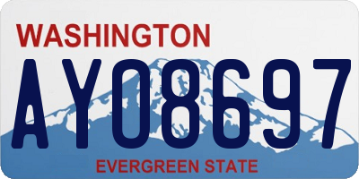 WA license plate AYO8697