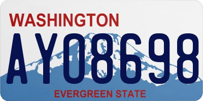 WA license plate AYO8698