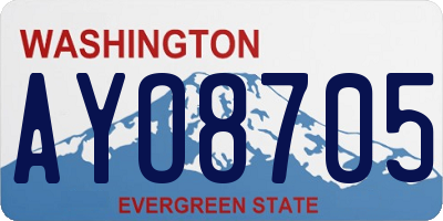 WA license plate AYO8705