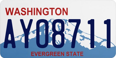 WA license plate AYO8711