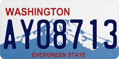 WA license plate AYO8713