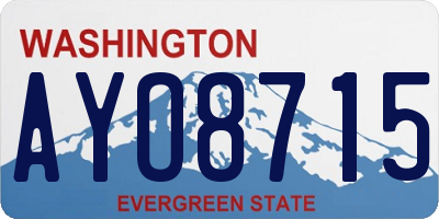 WA license plate AYO8715