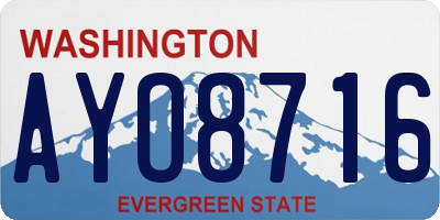 WA license plate AYO8716