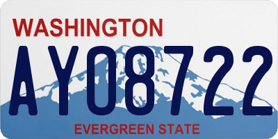WA license plate AYO8722