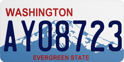 WA license plate AYO8723