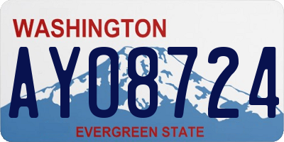 WA license plate AYO8724