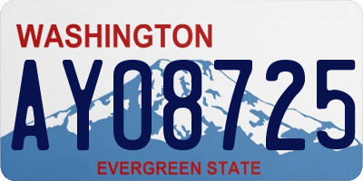 WA license plate AYO8725
