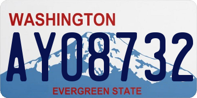 WA license plate AYO8732