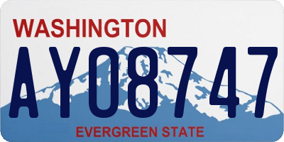 WA license plate AYO8747