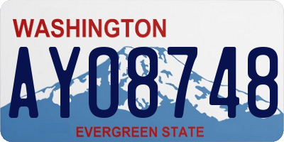 WA license plate AYO8748