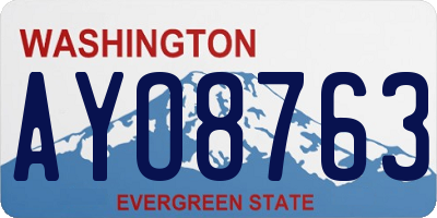 WA license plate AYO8763