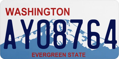 WA license plate AYO8764