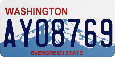 WA license plate AYO8769