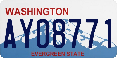 WA license plate AYO8771