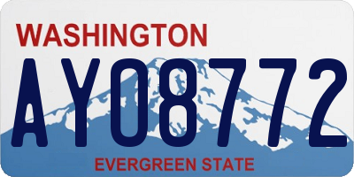 WA license plate AYO8772