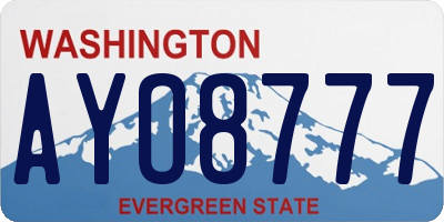 WA license plate AYO8777