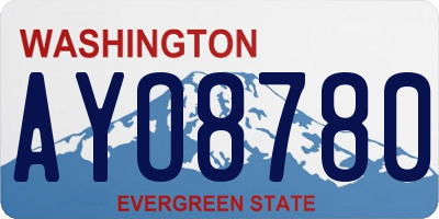 WA license plate AYO8780