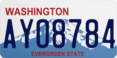 WA license plate AYO8784