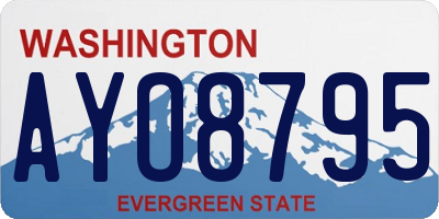 WA license plate AYO8795