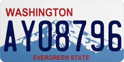 WA license plate AYO8796