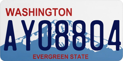 WA license plate AYO8804