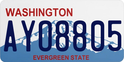 WA license plate AYO8805
