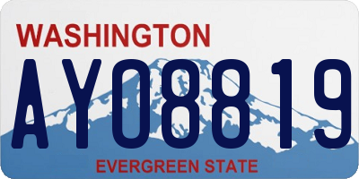 WA license plate AYO8819